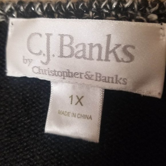 cj banks by christopher & banks womens sweater black size 1x - Picture 7 of 11